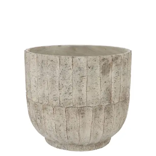 Keramik Übertopf Nola grau 18x18x17cm