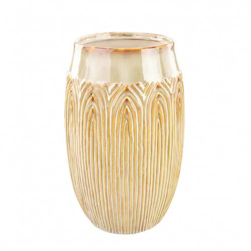 Keramik Vase Lotus creme D17cm H27.5cm