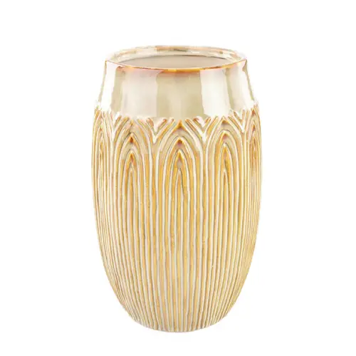Keramik Vase Lotus creme D17cm H27.5cm
