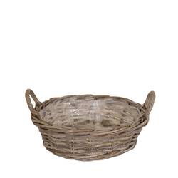 Korb +Henkel Rund D25cm H12cm