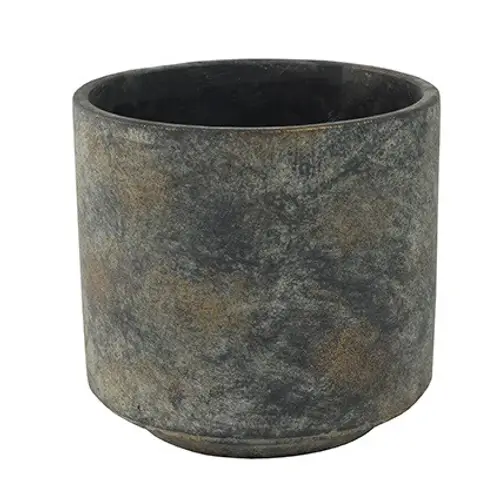 Keramik Übertopf Saar grau D16cm H15cm 