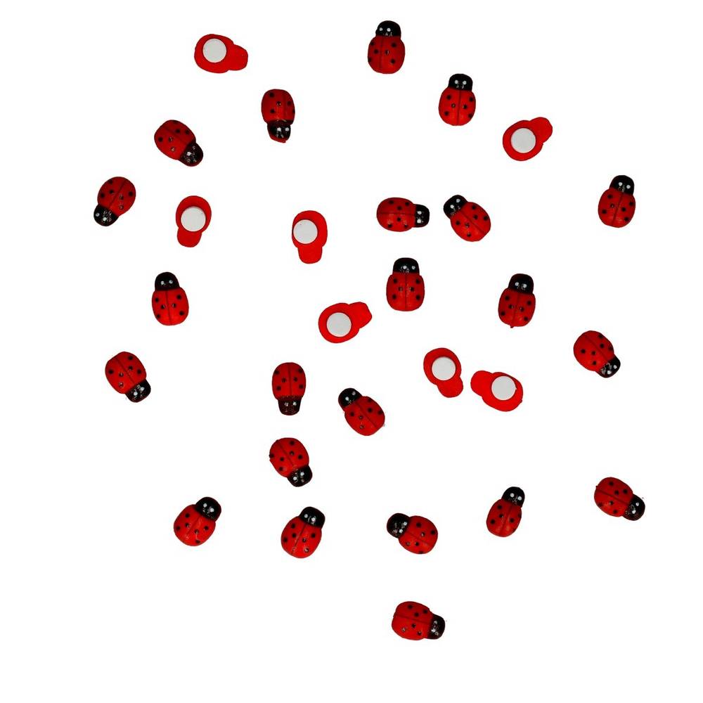 Deko Marienkäfer rot Aufkleber d13mm X360