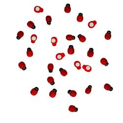 Deko Marienkäfer rot Aufkleber d13mm X360