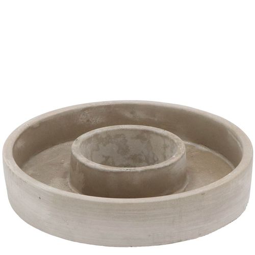 Beton Übertopf Ring grau 20x04cm