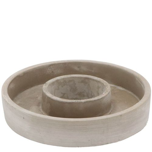 Beton Übertopf Ring grau 20x04cm