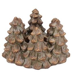 Beton Übertopf Baum gold 20x21x14cm