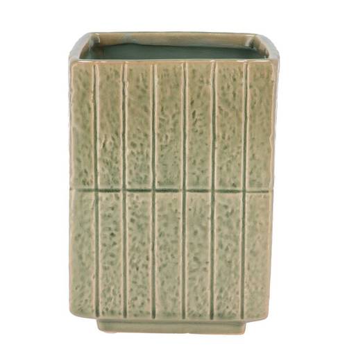 Keramik Übertopf Mirre grün 15x15x20cm