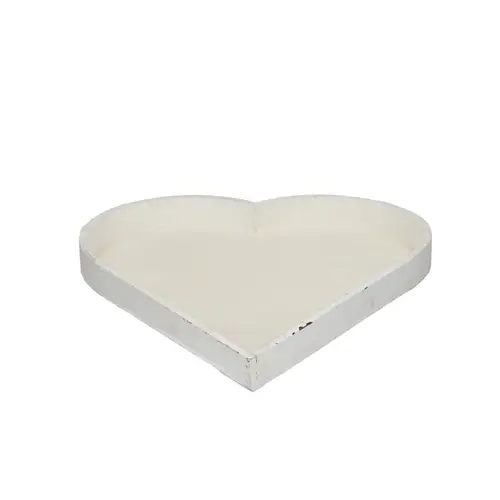 Schale Herz weissD35cm H3cm