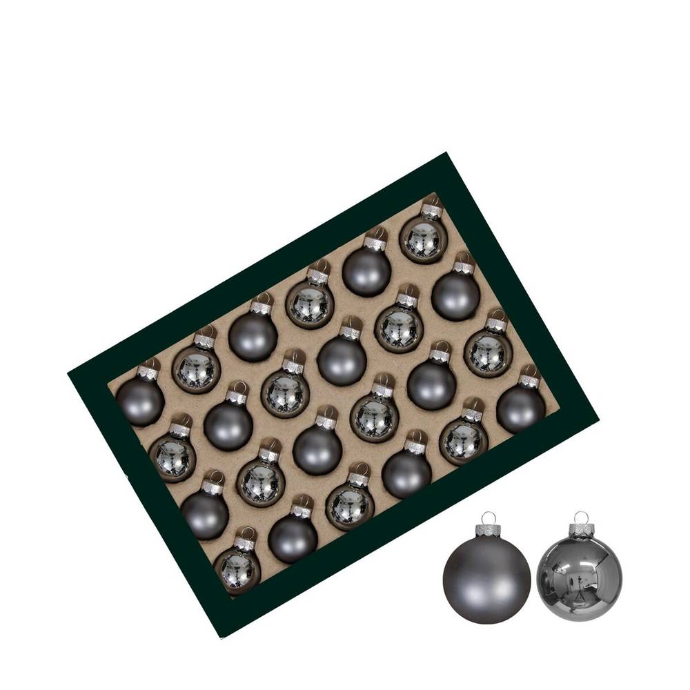 Kugel mix grau D02.5cm x24 
