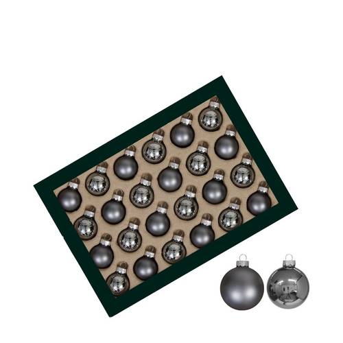 Kugel mix grau D02.5cm x24 