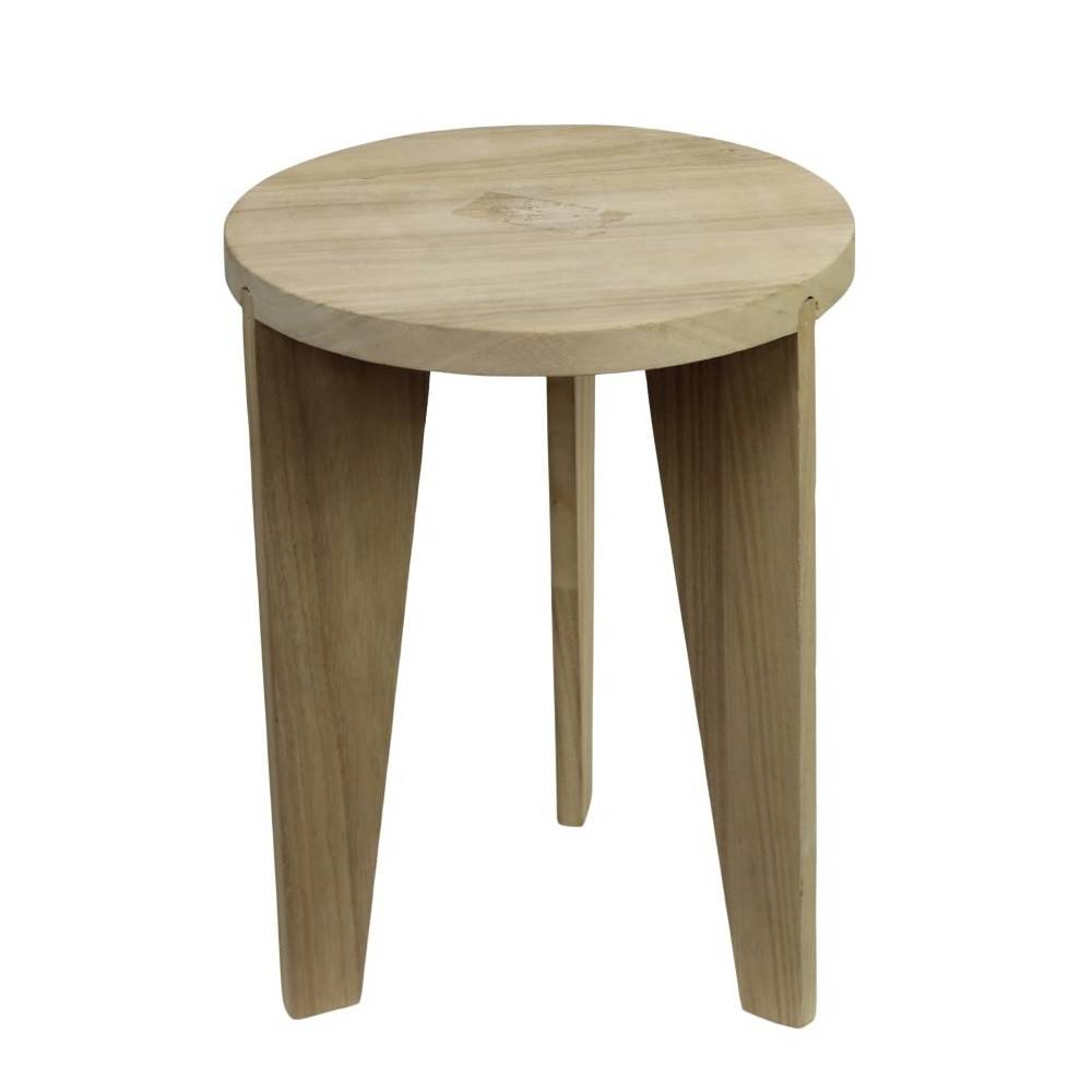 Beisteltisch Paulownia braun D30 H40cm