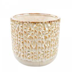 Keramik Übertopf Isa creme D19.5cm H18cm