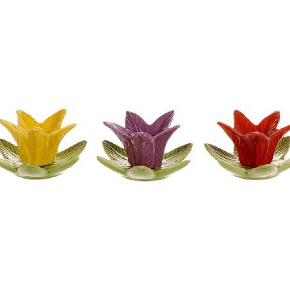 Kerzenständer Narzisse 3/Set D11cm H05cm