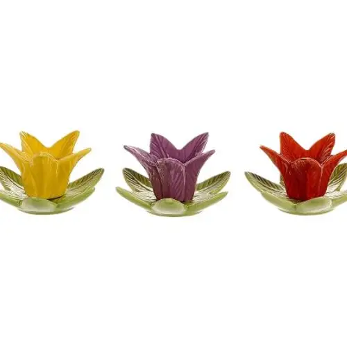 Kerzenständer Narzisse 3/Set D11cm H05cm