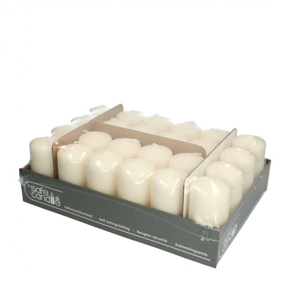 Stumpfkerze Safe creme D05cm H10cm