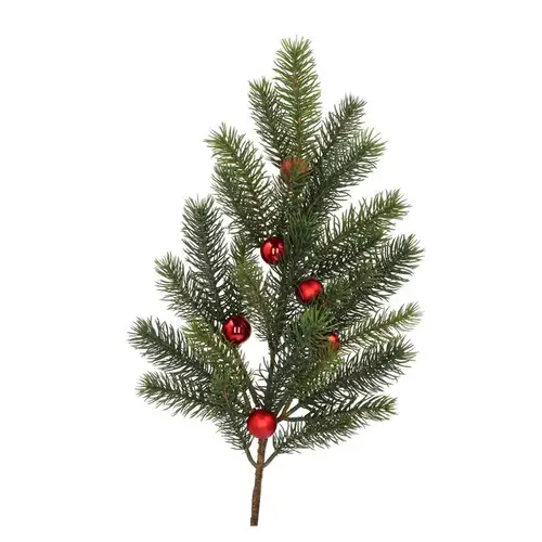 Seidenkiefer mit Weihnachtskugel rot 64x23x06cm