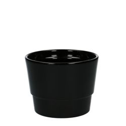 Keramik Übertopf Basic schwarz D11.5cm H09cm