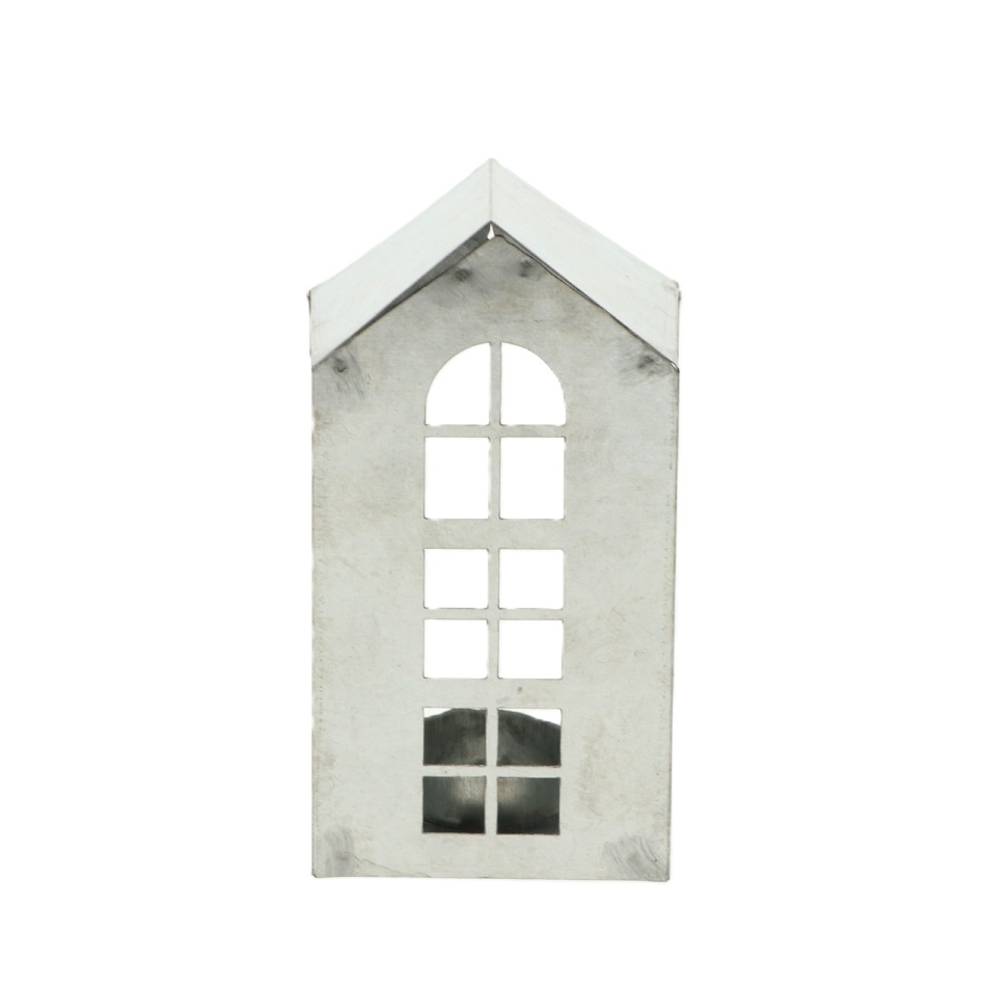 Teelichthaus Zink 08x06x15cm