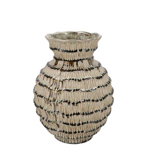 Keramik Vase Loui Structure grün 19×19×25cm