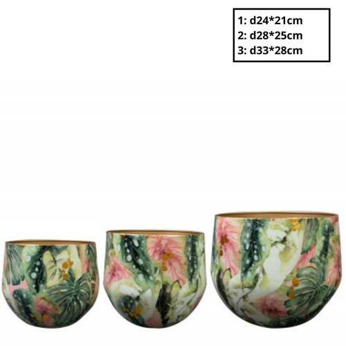 eko Übertopf Monstera 3/Set D33cm H28cm