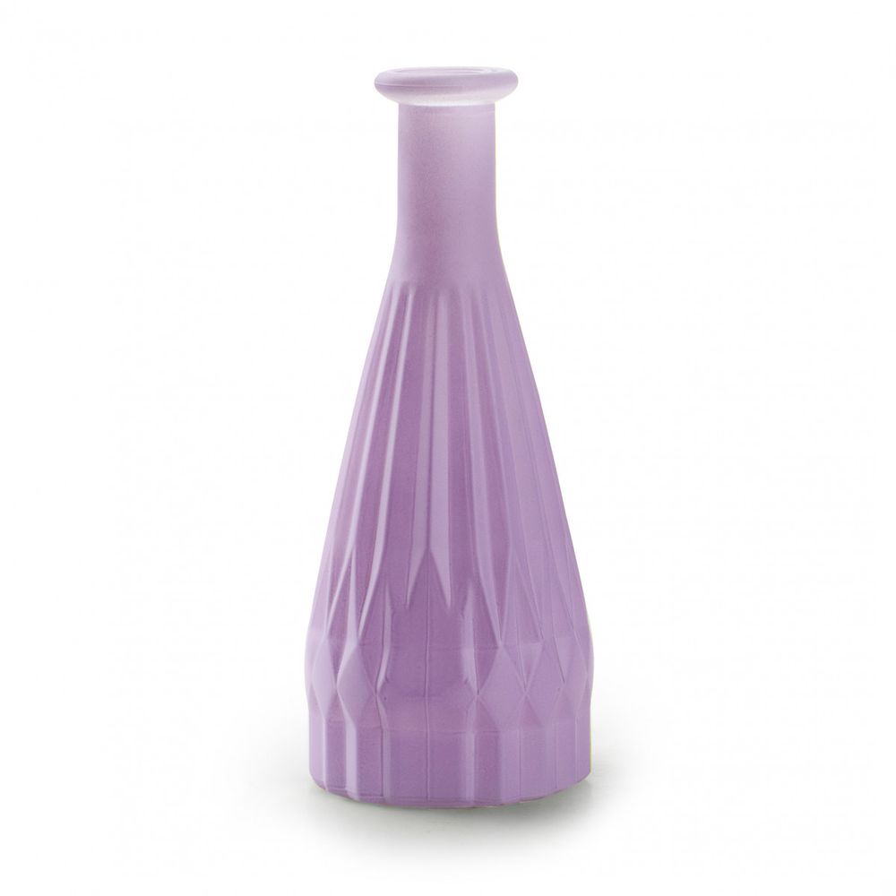Glas Flasche Patty lila D03/08cm H21cm