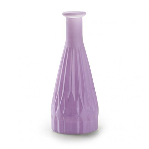 Glas Flasche Patty lila D03/08cm H21cm