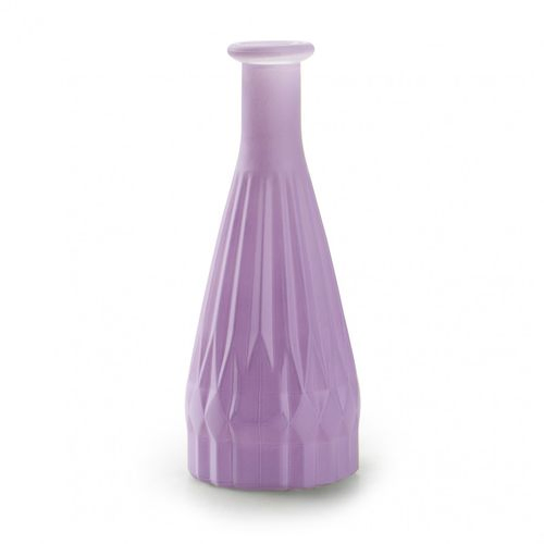 Glas Flasche Patty lila D03/08cm H21cm