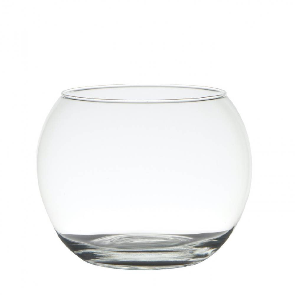 Glas Vase Kugel Fisch D19/14cm H17.5cm