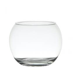 Glas Vase Kugel Fisch D19/14cm H17.5cm
