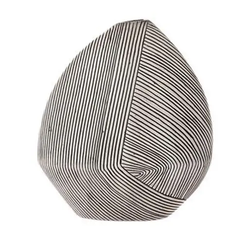 Kunststoff Vase Annulo grau D22cm H26cm