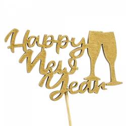 Happy New Year gold D05cm H20cm 