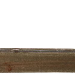 Holz Übertopf Rechteck natur 37x09x08cm