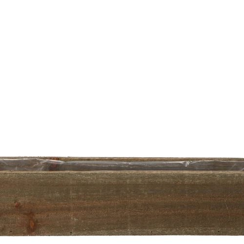Holz Übertopf Rechteck natur 37x09x08cm