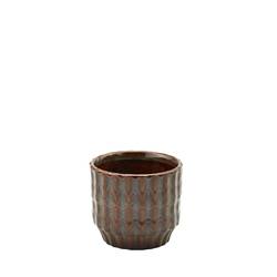 Keramik Übertopf Tiempre dunkel grün D08.5cm H07.5cm