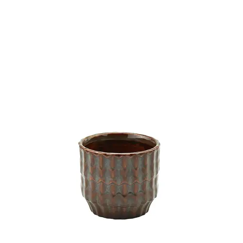 Keramik Übertopf Tiempre dunkel grün D08.5cm H07.5cm