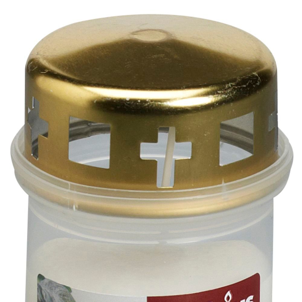Grabkerze Nr 3 weiss mit Deckel 67x133mm