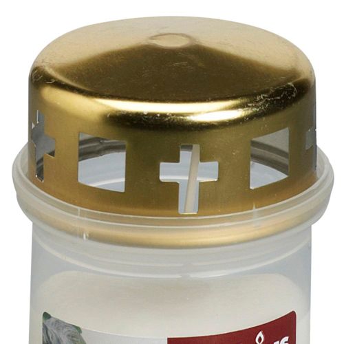 Grabkerze Nr 3 weiss mit Deckel 67x133mm