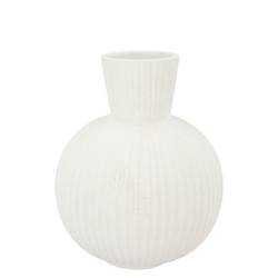 Keramik Vase Jill Structure weiss 18x18x22cm