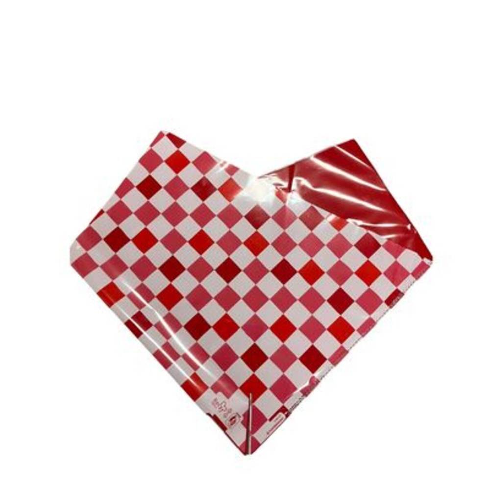 Tüte Oblique Checks rot Ropp40 35x35cm x25 