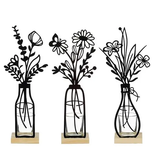 Metall+Glas Teelicht mix 13x07x31cm