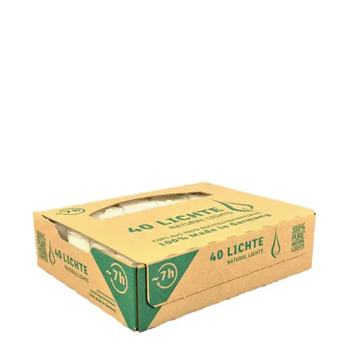 Teelichte weiss Eco Kerzen 7 Stunden x40
