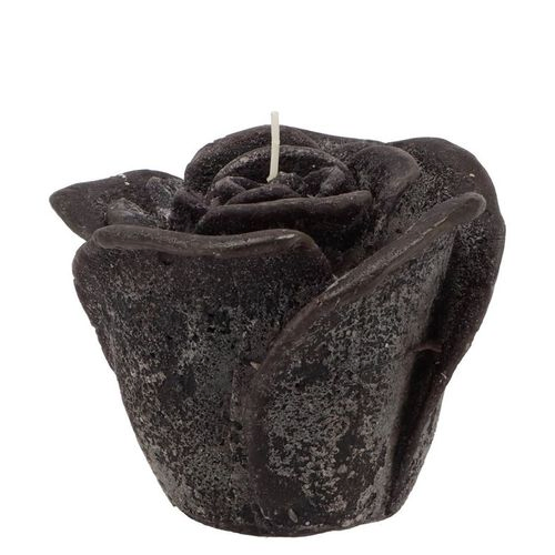 Kerze Rose schwarz D08cm H07cm