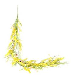 Seide Girlande sonnige Blüte gelb L150cm