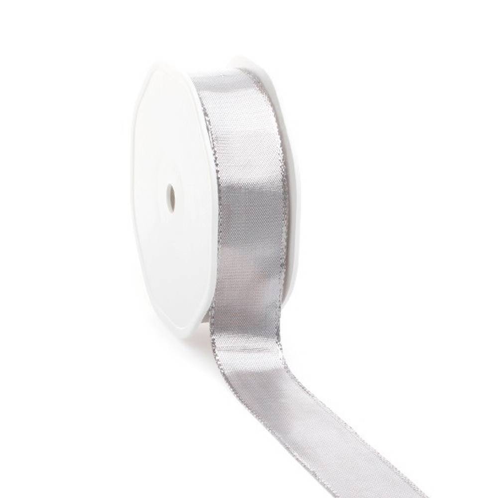Band Metallic silber 25mm 25m
