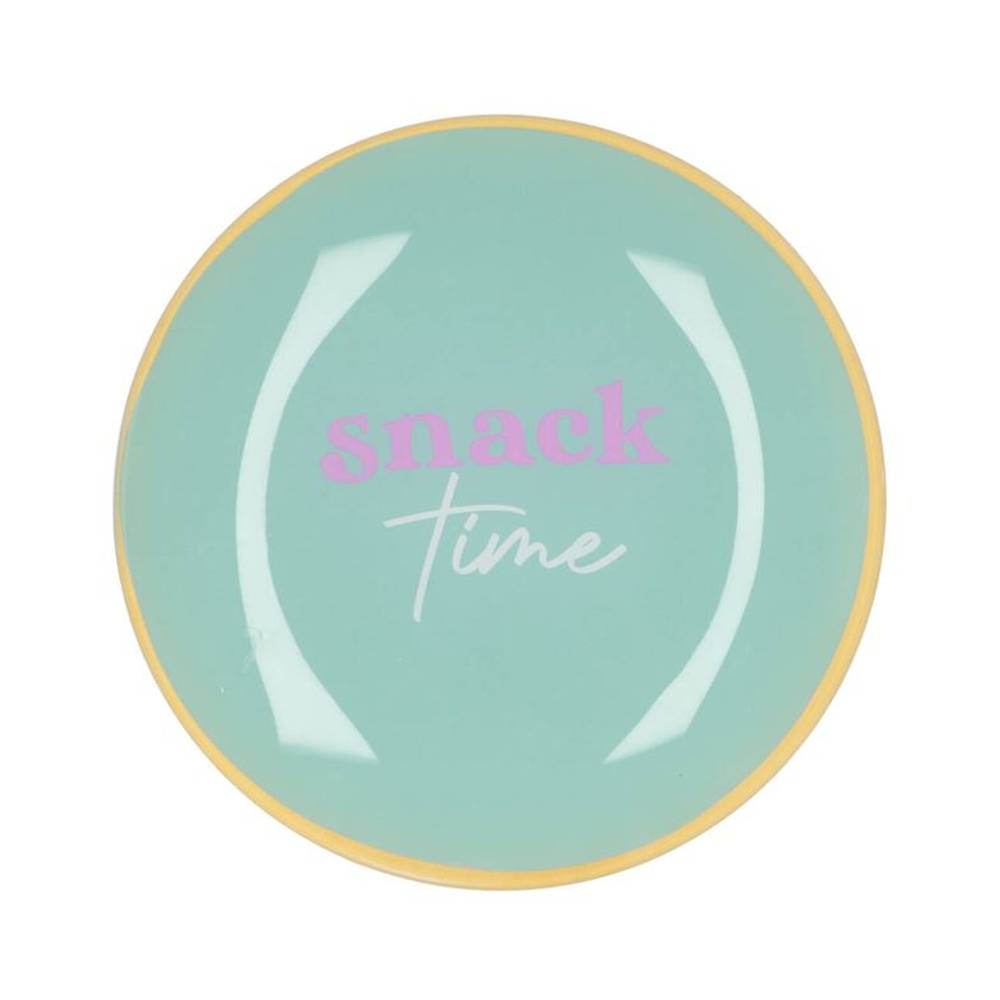 Teller Rund Snack Time blau 18x18x02cm