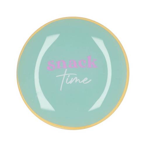 Teller Rund Snack Time blau 18x18x02cm