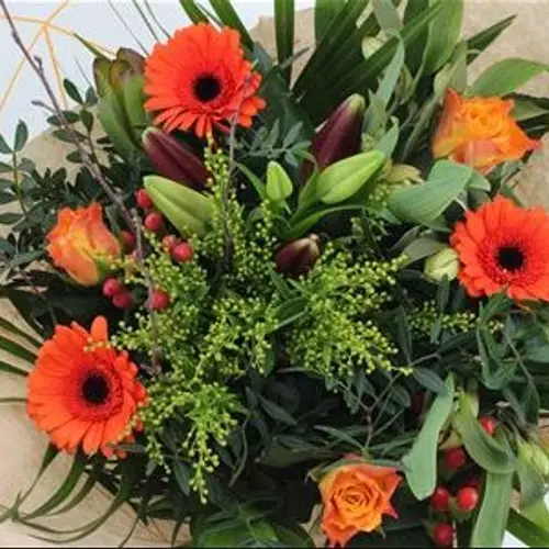 Strauß orange Rosen Spezial Muttertag 50cm 21 Stiele