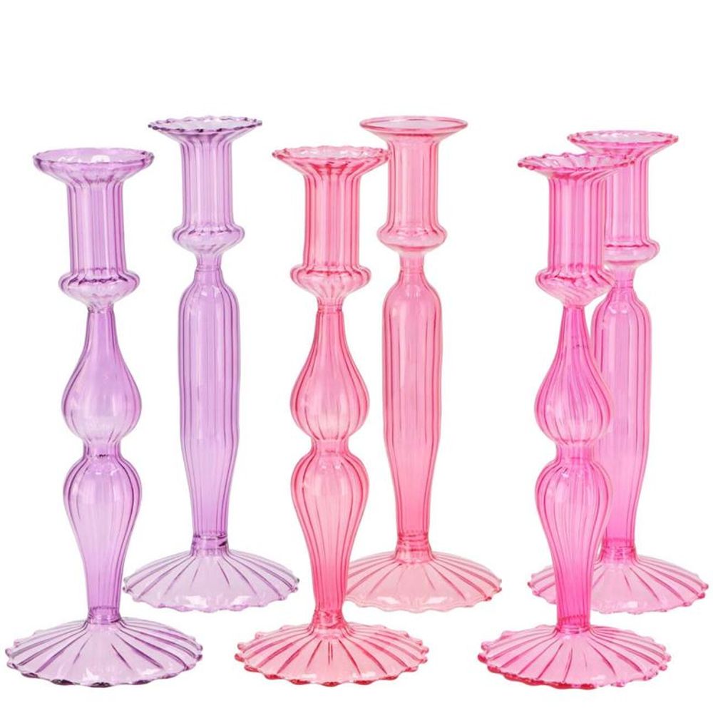 Kerzenständer Pretty rosa mix D09cm H28cm