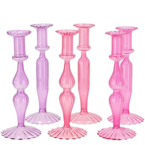 Kerzenständer Pretty rosa mix D09cm H28cm