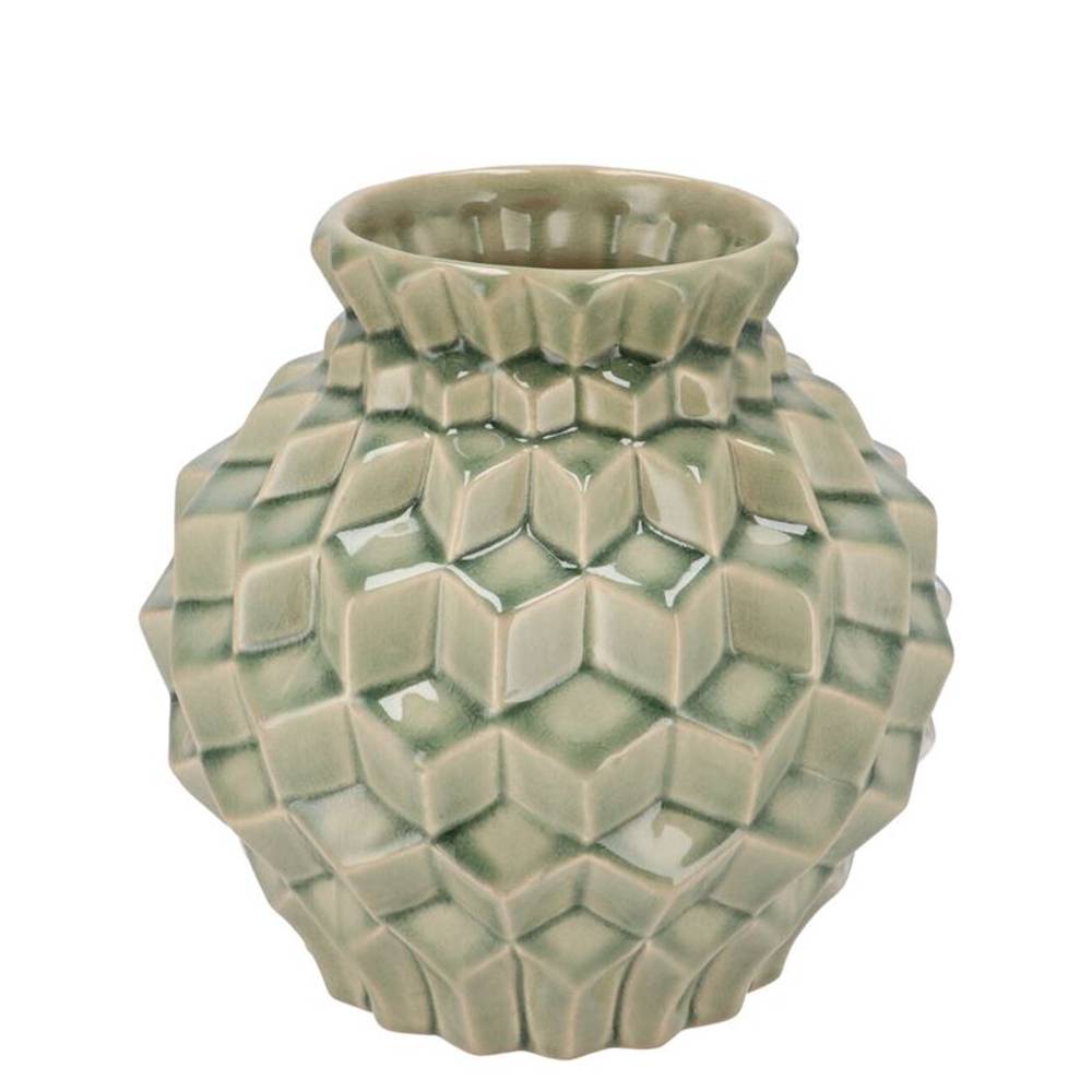 Keramik Vase Gia grün 19x19x19cm